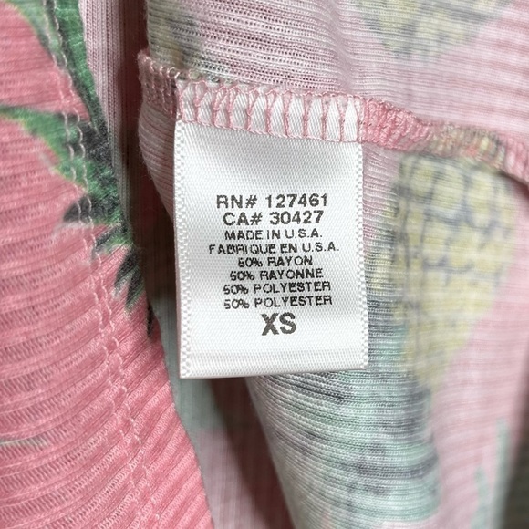 Wildfox Women’s Pineapple Palace Beach Knit Top Swim Coverup Top Pink Size XS - Picture 9 of 9